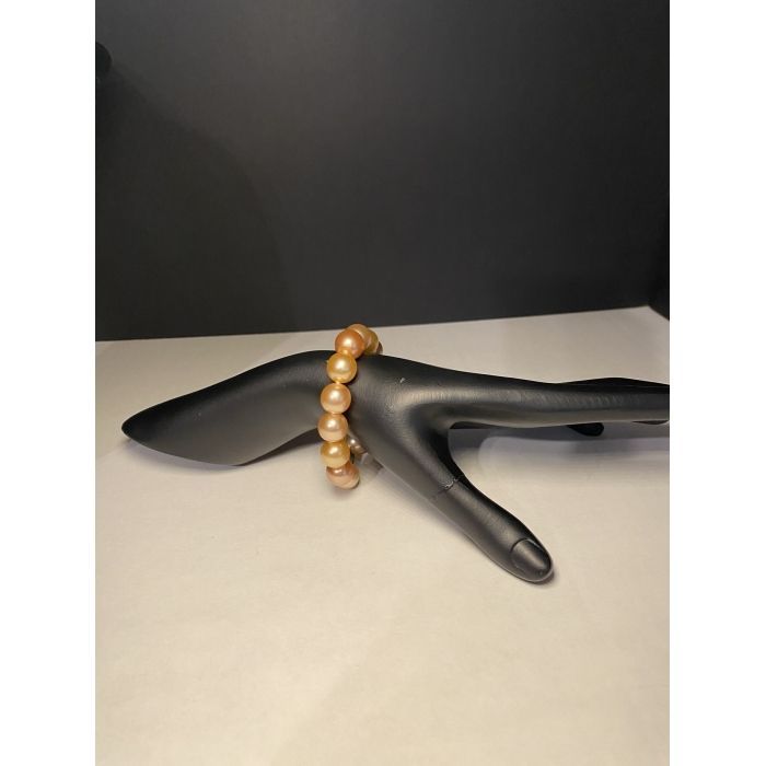 11mm x 10.5mm Golden Yellow Synthetic Pearls, Sterling Silver Clasp 8" Necklace & 4" Bracelet - Image 6
