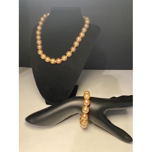 Synthetic Pearls,Golden Yellow Pearls,Jewelry,Necklace,Bracelet