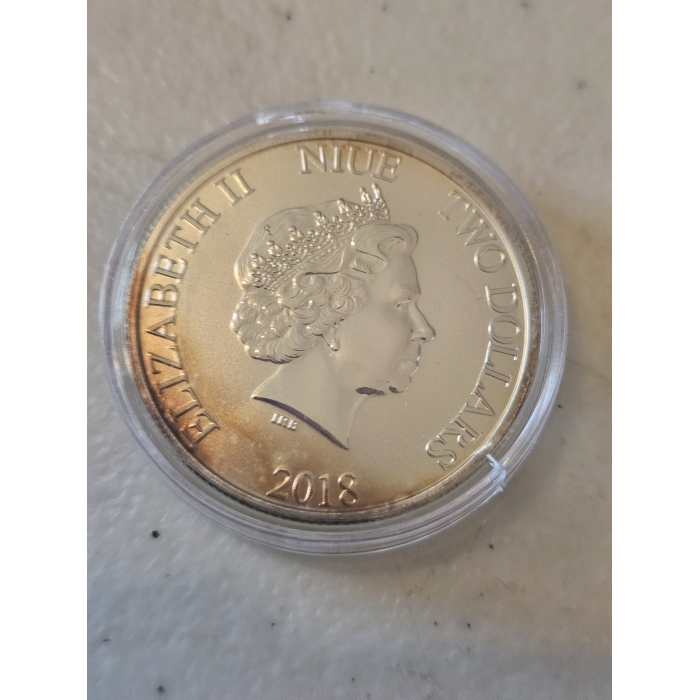 2018 Niue two-dollar coin with queen's profile