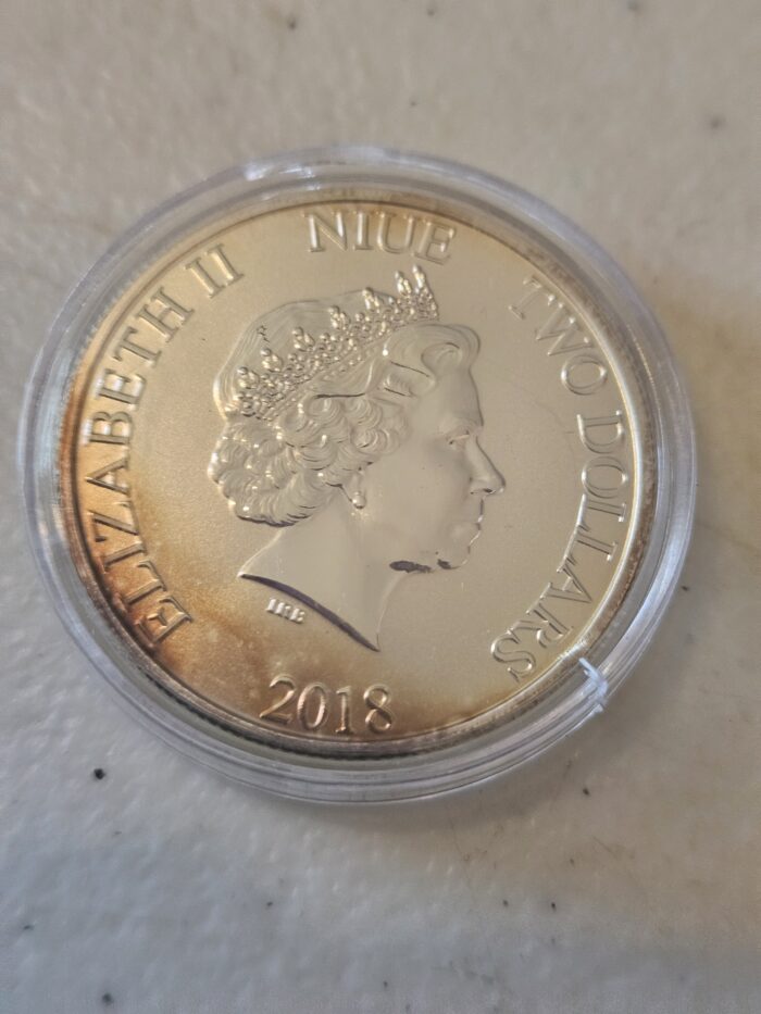 2018 Niue two-dollar coin with queen's profile