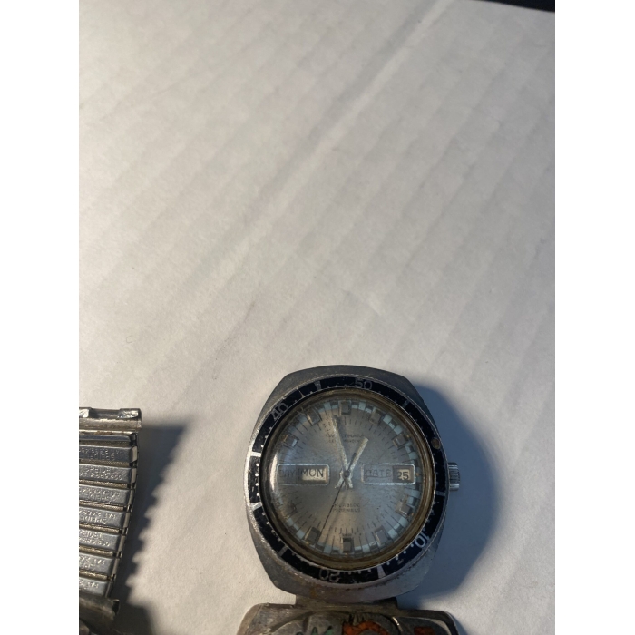 Benjamin Becenti Cattle Engraving With Chipped Turquoise and Chipped Red Coral Watch Band - Image 4