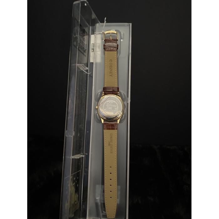Disney Time Works Vintage Disney Gold Tone Quartz Mickey Mouse Men's Watch With Leather Band (A9) - Image 10