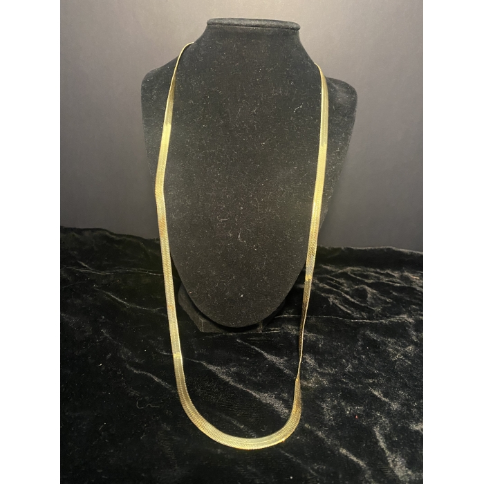 Gold Plated Herringbone Necklace - Image 3