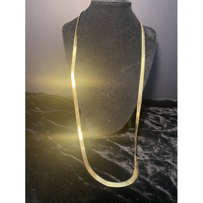 Gold Plated Herringbone Necklace - Image 5