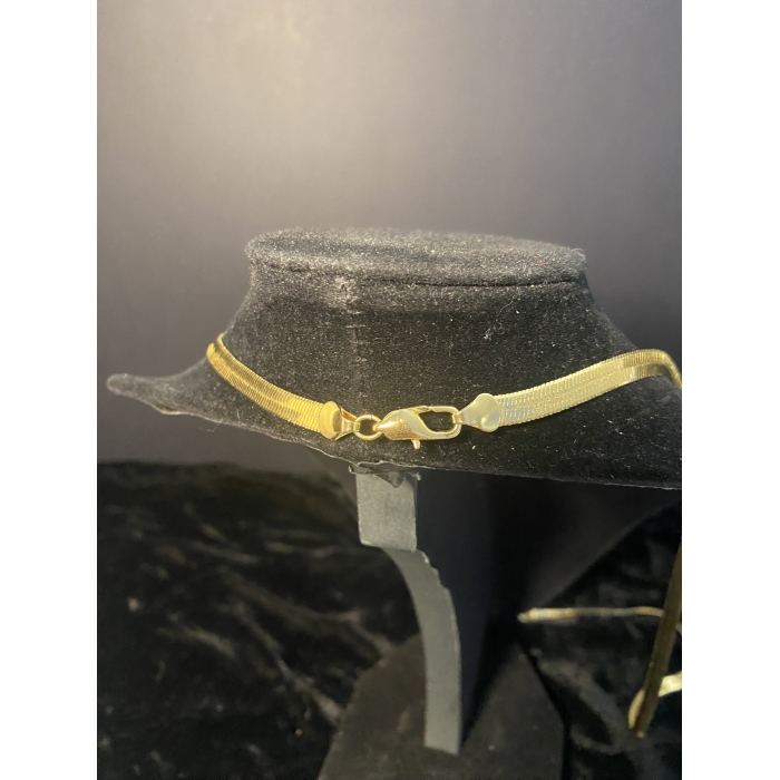 Gold Plated Herringbone Necklace - Image 8