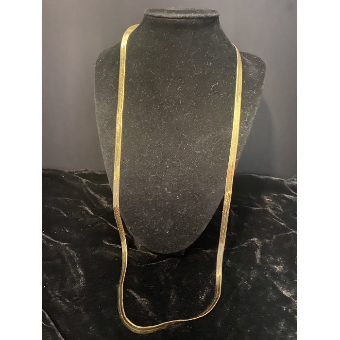 Gold Plated Herringbone Necklace - Image 4