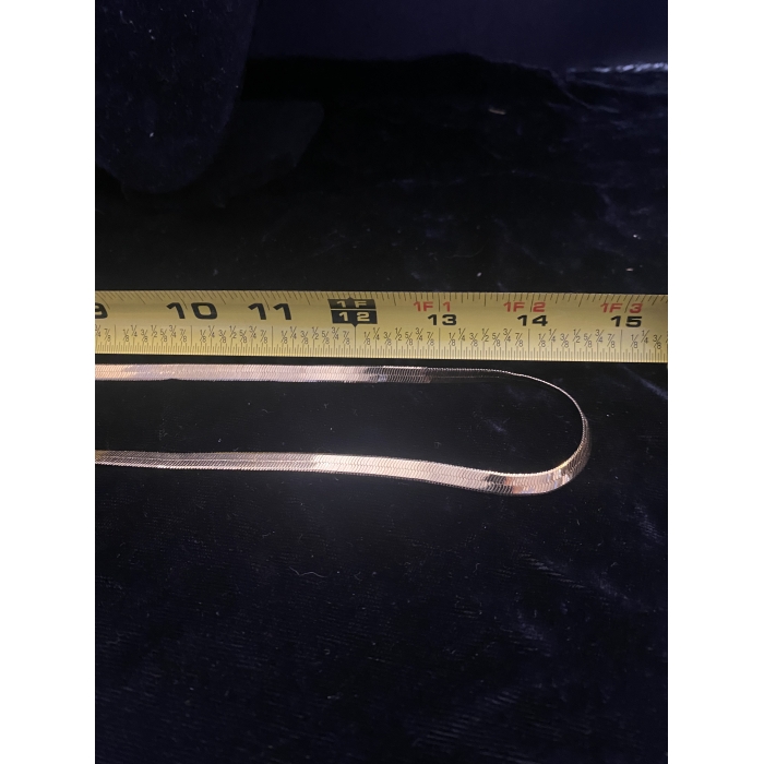 Gold Plated Herringbone Necklace - Image 9