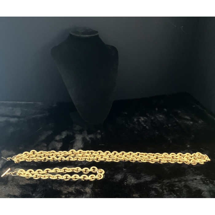 Gold Tone Multi-Strand Necklace - Image 3