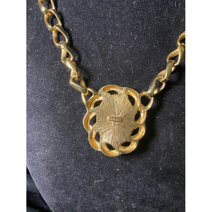 Monet Gold Tone Necklace, Bracelet, and Earrings - Image 12