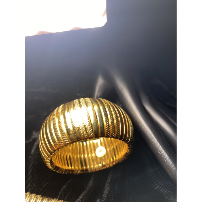 Retro Gold Tone Cleopatra Choker And Wrist Cuff Bracelet - Image 9