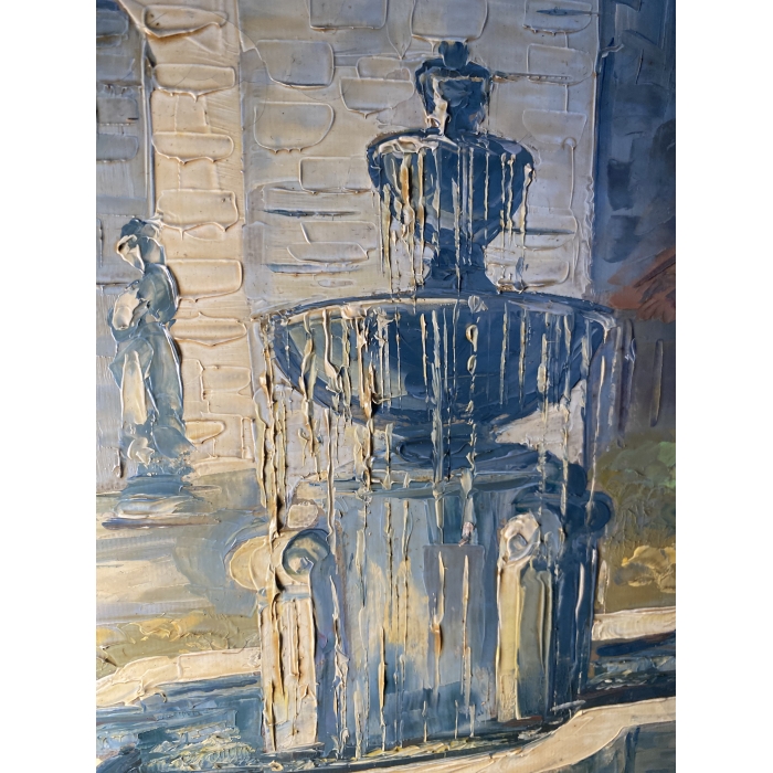 Suarez Signed Spanish Mission Carmel-By-The-Sea Painting - Image 11