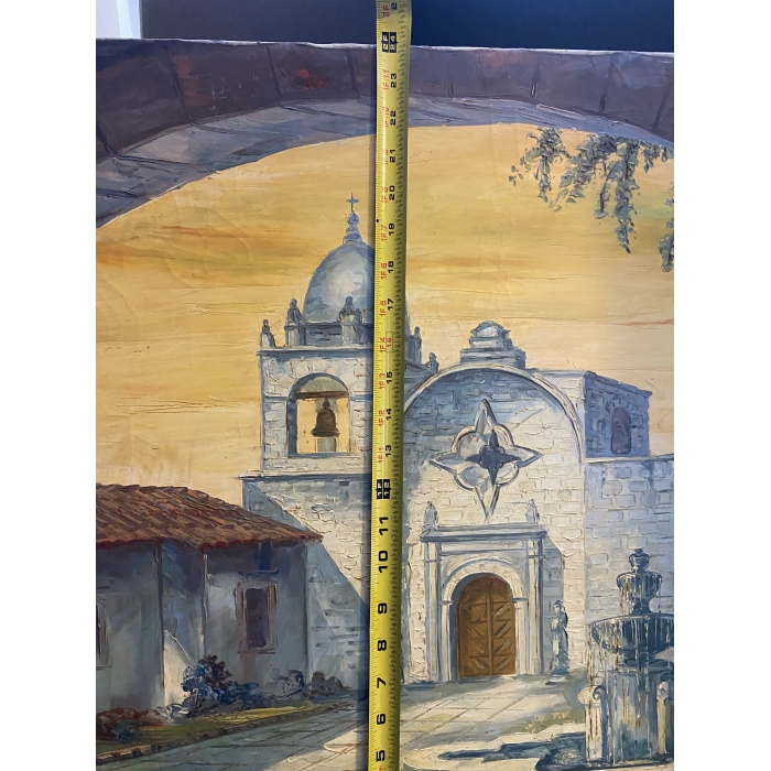 Suarez Signed Spanish Mission Carmel-By-The-Sea Painting - Image 17
