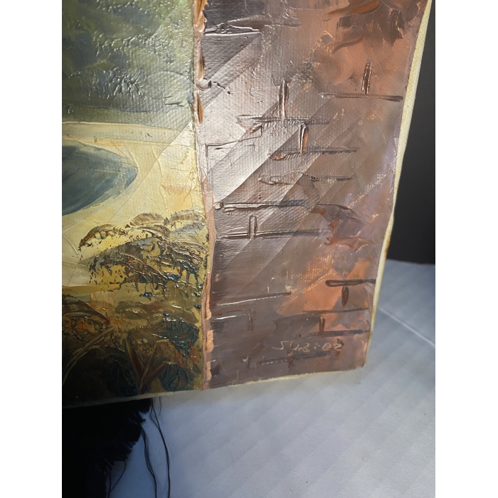 Suarez Signed Spanish Mission Carmel-By-The-Sea Painting - Image 6