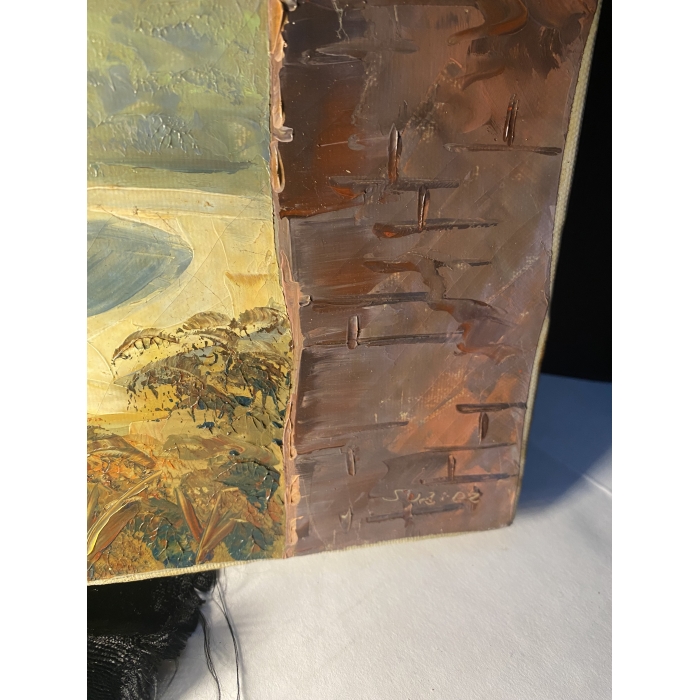 Suarez Signed Spanish Mission Carmel-By-The-Sea Painting - Image 7