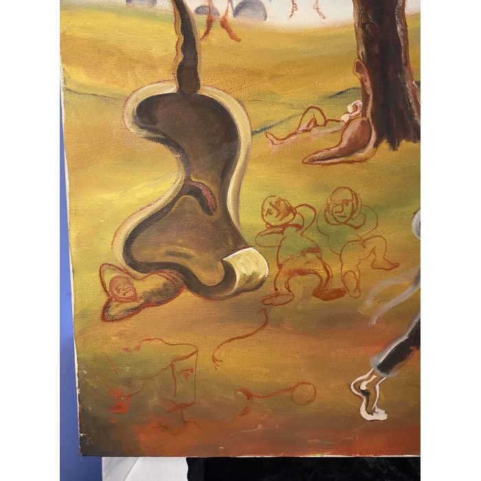 Surrealistic Painting Of Faces, Trees, Musical Instruments, and People - Image 13
