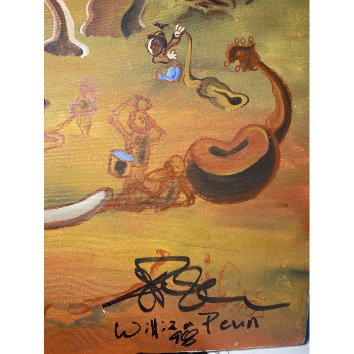 Surrealistic Painting Of Faces, Trees, Musical Instruments, and People - Image 9