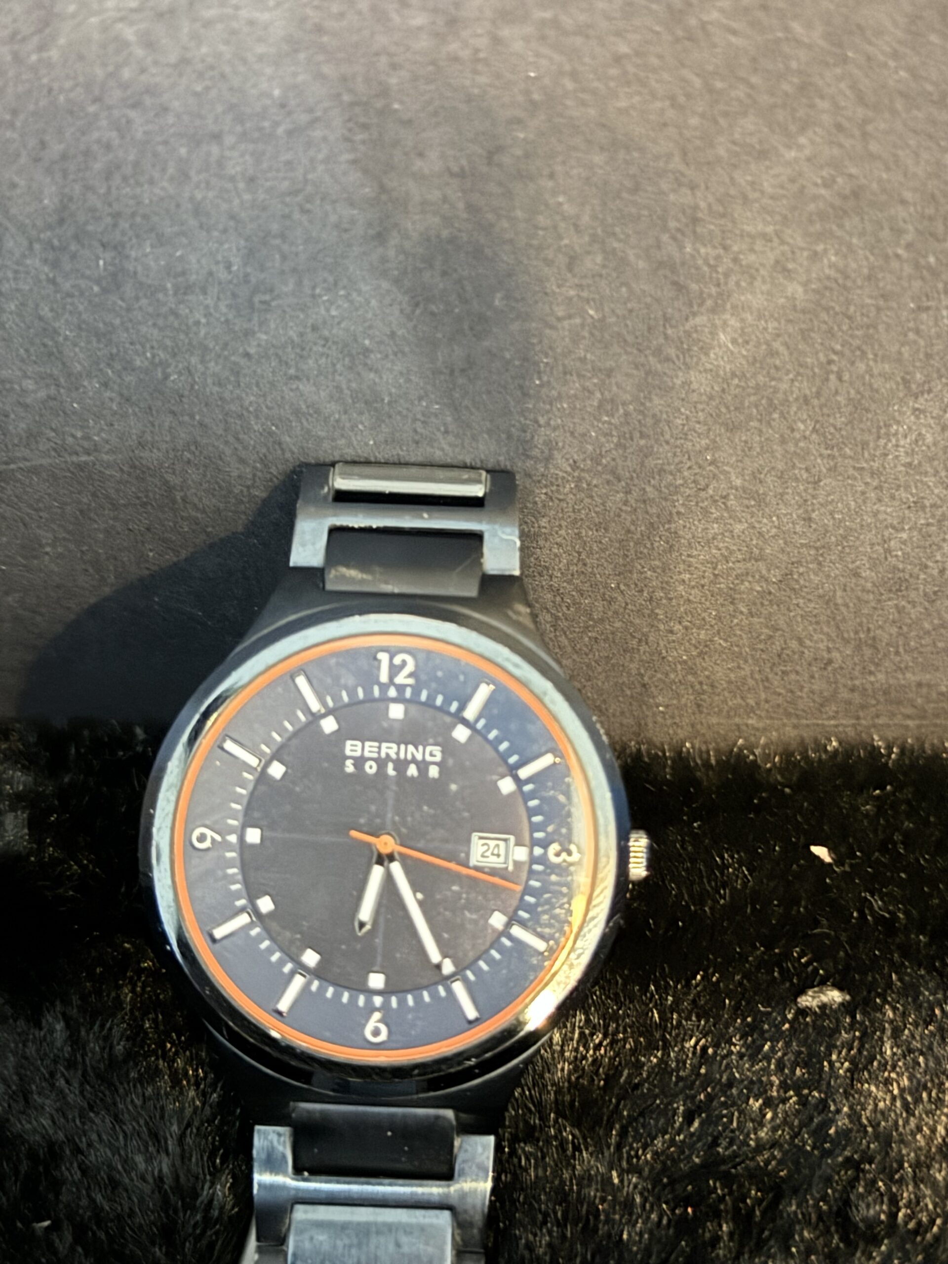 bering mens thin solar day date