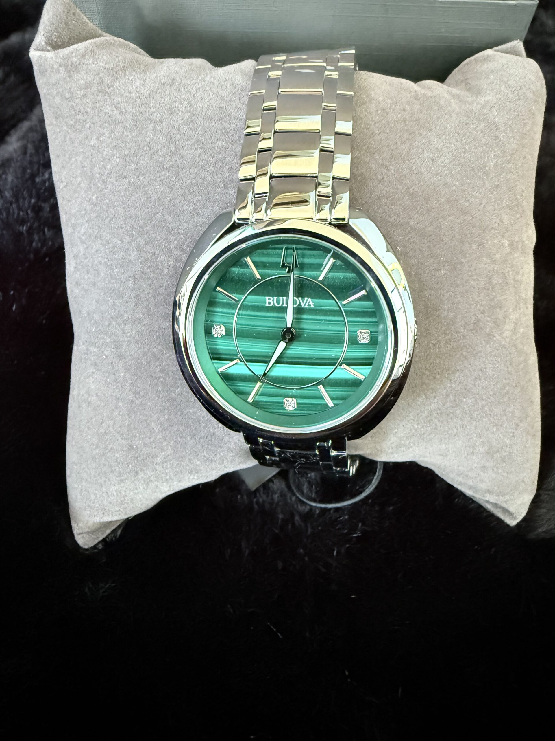 bulova ladies malachite 2
