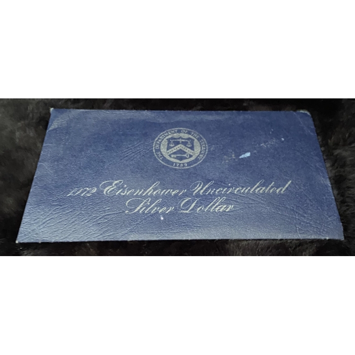 1972 S -S Uncirculated Eisenhower"Blue Pack" Silver Dollar in Original Packaging - Brilliant Uncirculated US Mint - Image 2