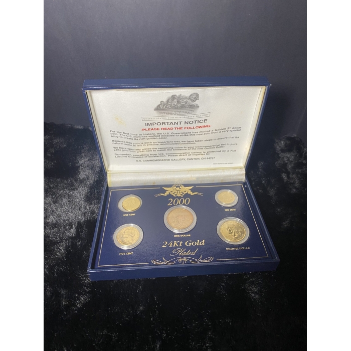 Year 2000 24kt Gold Plated Commemorative Coins (A9)