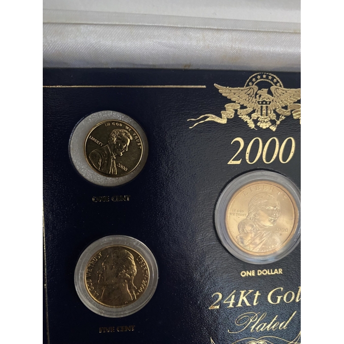Year 2000 24kt Gold Plated Commemorative Coins (A9) - Image 7