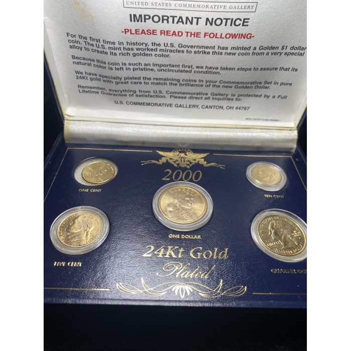 Year 2000 24kt Gold Plated Commemorative Coins (A9) - Image 4