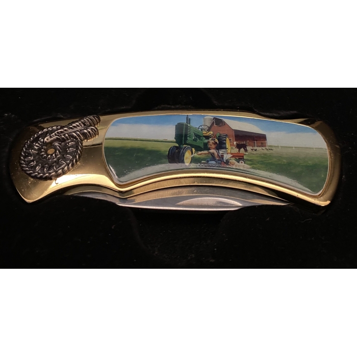 Green Tractor & Boy Collector Pocket Knife With Red Display Box - Image 7