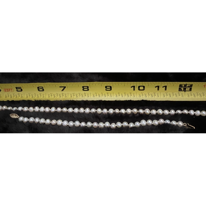 Imperial Freshwater Cultured 6mm Pearls 18" Necklace & 7" Bracelet - Image 5