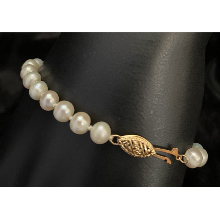 Imperial Freshwater Cultured 6mm Pearls 18" Necklace & 7" Bracelet - Image 7