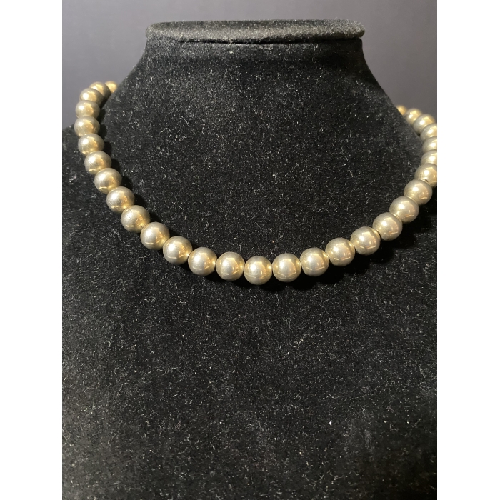 Monet Signed Silver Tone Beaded Necklace - Image 5