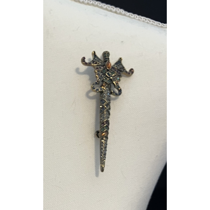 Heidi Daus Multi-Colored Crystal Dagger Pin