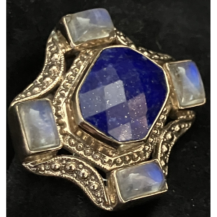 Nicky Butler-India Lapis Lazuli & Moonstones Ring