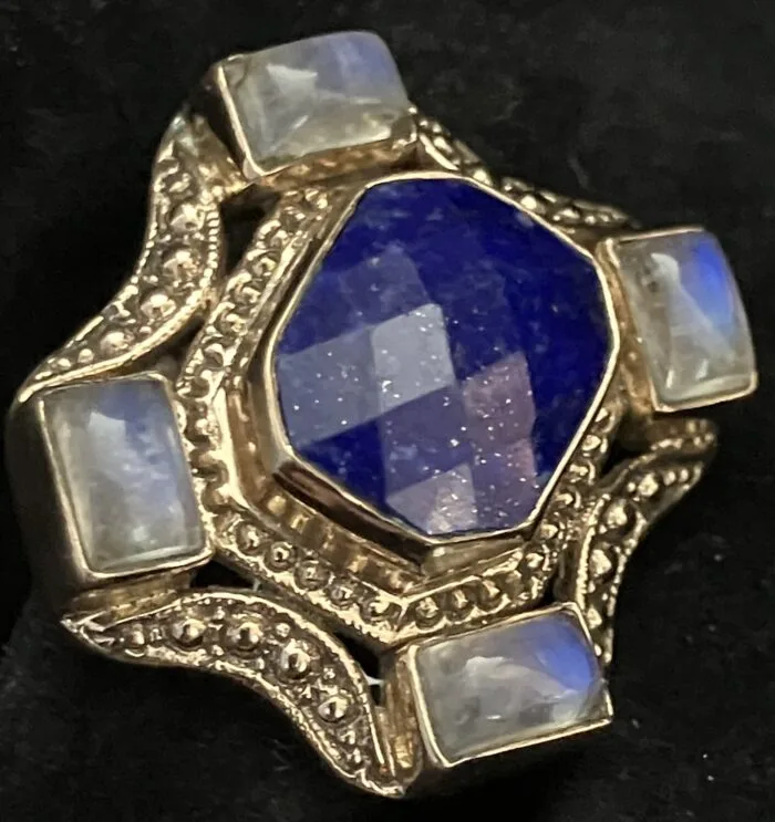 Nicky Butler-India Lapis Lazuli & Moonstones Ring