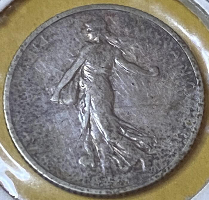 Liberty Standing silver coin close-up image