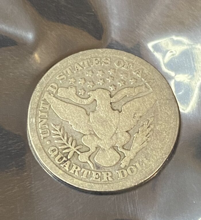 United States quarter dollar coin, eagle design