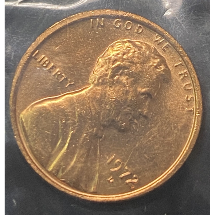 1972 US penny with Abraham Lincoln