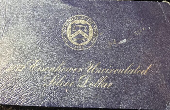 1972 Eisenhower Uncirculated Silver Dollar packaging