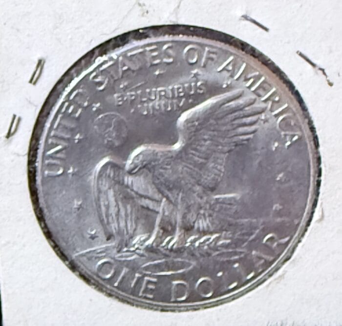 US dollar coin with eagle design