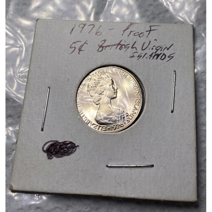 1976 British Virgin Islands 5 cent coin