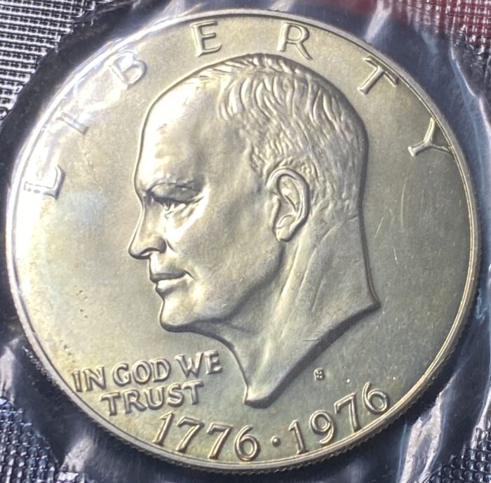 Bicentennial Eisenhower dollar coin 1776-1976