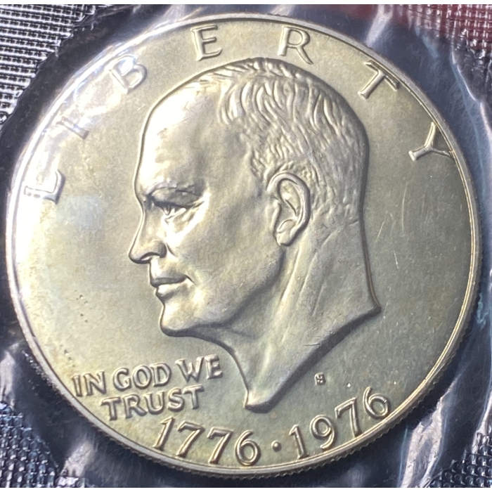 Bicentennial Eisenhower dollar coin 1776-1976