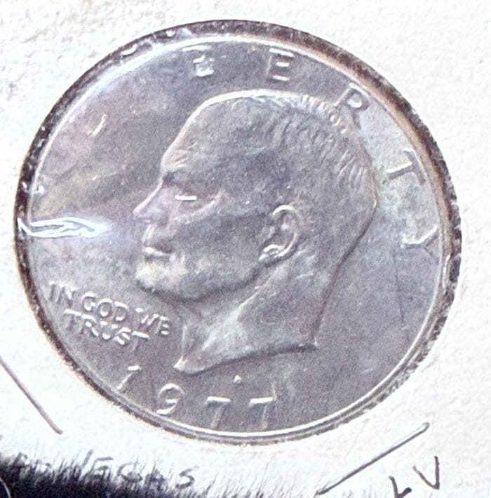 1977 Eisenhower dollar close-up