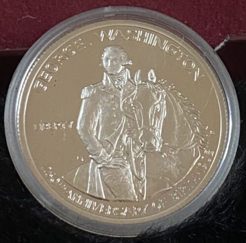 George Washington commemorative coin in a case