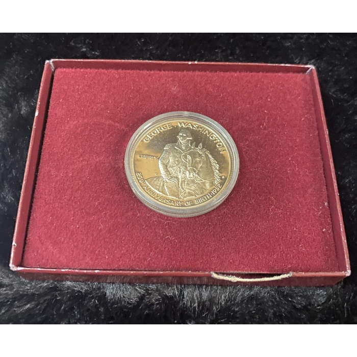 George Washington commemorative coin in red box