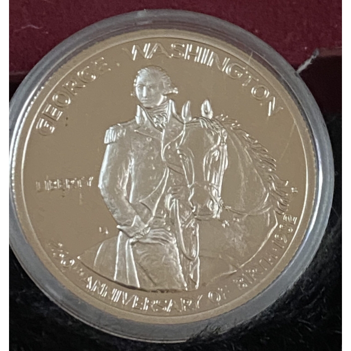 George Washington gold coin with horse illustration