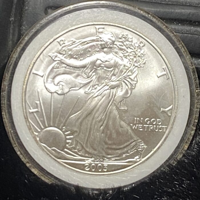 2003 American Silver Eagle coin, Liberty design.