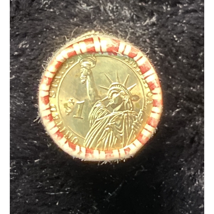 US $1 gold coin in paper roll