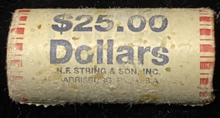 $25 dollar coin roll by N.F. String & Son.