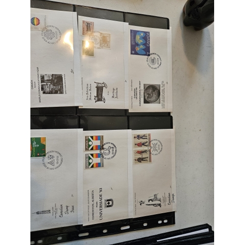 Canadian commemorative stamp collection in album