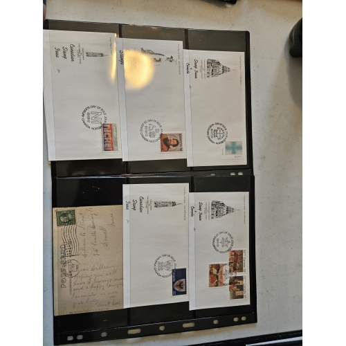 Collection of vintage postcards and stamped envelopes